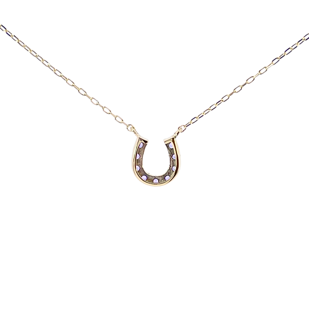 アメジストバテイネックレス　K10YG